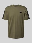 T-shirt met labelstitching en ronde hals