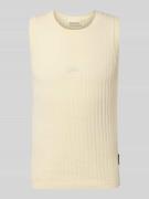 Gebreide top met labelstitching