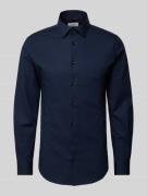 Shaped fit zakelijk overhemd van katoenstretch