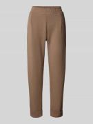 Slim fit sweatpants met stolpplooien