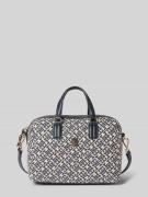 Tas met hengsel en monogram-jacquard
