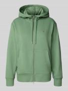 Relaxed fit sweatjack van katoenmix met kangoeroezak