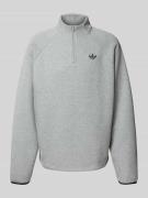 Sweatshirt met labelstitching en opstaande kraag