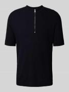 Gebreid shirt met ritssluiting, model 'Phil'