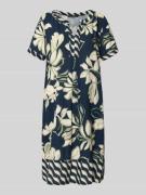 Knielange tuniekjurk van viscose met steekzakken