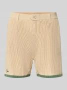 Gebreide korte broek met labelstitching