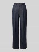 Loose fit jeans van een mix van katoen en linnen, model 'TOLVA LONG'
