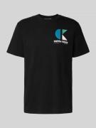 T-shirt met labelprint
