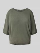 Loose fit gebreide pullover van een mix van wol en kasjmier