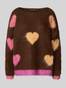 Oversized gebreide pullover van een mix van wol en alpaca