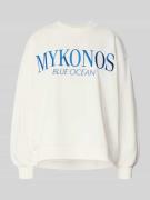 Relaxed fit sweatshirt met ronde hals