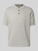 Regular fit poloshirt in gebreide look