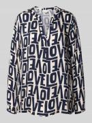 Blouseshirt met V-hals