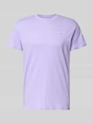 Slim fit T-shirt van puur katoen