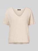 Gebreid shirt met V-hals