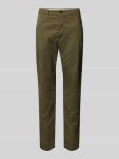 Slim fit chino van katoenmix