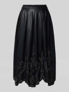 Midirok in leerlook met ritssluiting