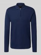 Slim fit poloshirt met ritssluiting