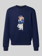 Sweatshirt met motiefprint en ronde hals