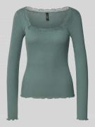 Slim fit shirt met lange mouwen van puur katoen, model 'XENA'