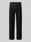 Straight fit jeans van katoenmix