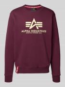 Sweatshirt met labelprint