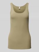 Tanktop met labeldetail