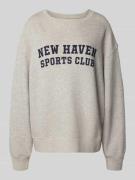 Oversized sweatshirt van puur katoen met statementprint