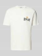 Regular fit T-shirt van puur katoen met logoprint