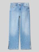 Straight fit jeans van katoenmix