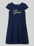 Mini-jurk met labeldetail