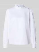 Regular fit blouse met opstaande kraag