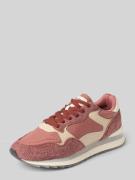 Sneakers met labeldetail en vetersluiting