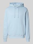 Hoodie met kangoeroezak en labelstitching