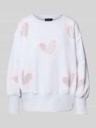Oversized sweatshirt van puur katoen met motiefprint
