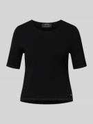 Gebreid shirt van viscosemix met ronde hals