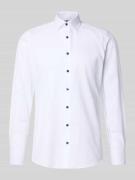 Slim fit zakelijk overhemd met kentkraag