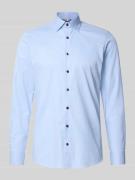 Slim fit zakelijk overhemd met kentkraag