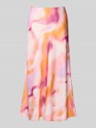 Nauwsluitende midirok met all-over print, model 'YASPELLA'