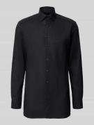 Regular fit zakelijk overhemd van popeline