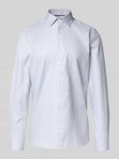 Body fit zakelijk overhemd met kentkraag