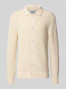 Gebreid jack met structuurmotief en polokraag