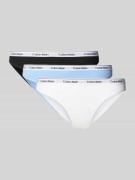 Slip met logostitching in een set van 3 stuks, model 'Bikini'