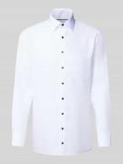 Regular fit zakelijk overhemd van puur katoen