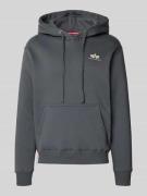 Hoodie met logo en kangoeroezak