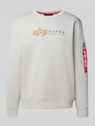 Sweatshirt met labelprint
