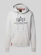 Hoodie met labelprint