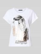 Regular fit T-shirt met motiefprint, model 'Juli'
