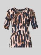 Slim fit T-shirt van viscosemix, model 'Juli''