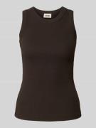 Tanktop met ribboorden, model 'OLINA'